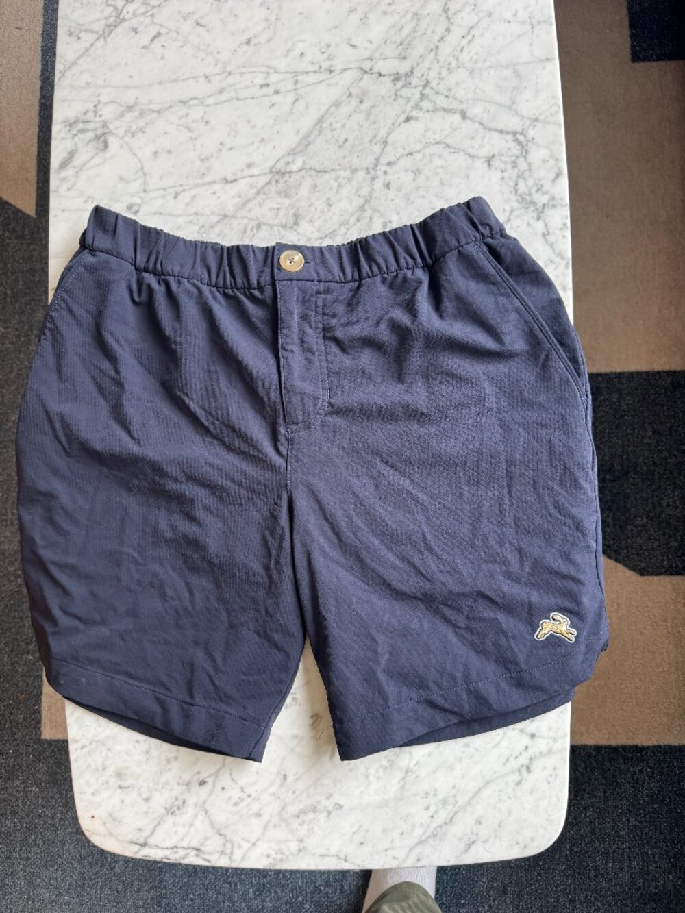 Tracksmith Falmouth Shorts — Navy, 6" Inseam